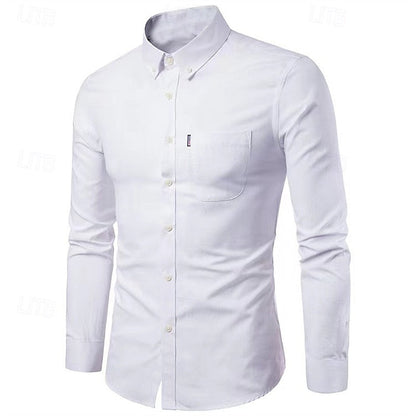 Men's Slim Fit Long Sleeve Button-Down Shirt