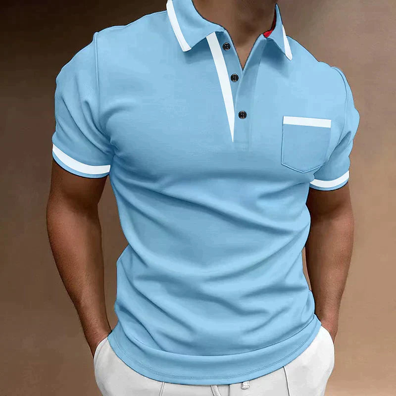 Men's Slim Fit Polo Shirt with Contrast Trim